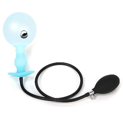 Nyhet Silikon Multifunktionell UppblåSbar RöR TillbehöR, En Ljus Butts Stretching TräNingsverktyg I MöRkret, åTeranväNdbar, Par GåVa (Blå)