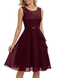 robe bordeaux rose Occasions : Que ce soit pour les mariages, les anniversaires, les remises de diplôme, les soirées, les confirmations et autres occasions importantes ou le quotidien, cette robe en dentelle pour femmes vous rendra la plus éclatante parmi la foule.