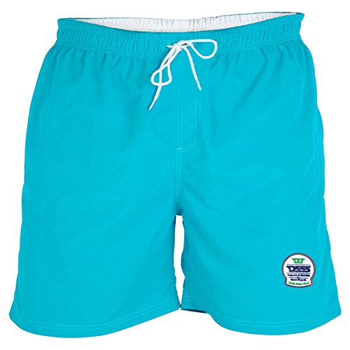 D555 Yarrow- Full Length Swim Short in Blue in 5XL