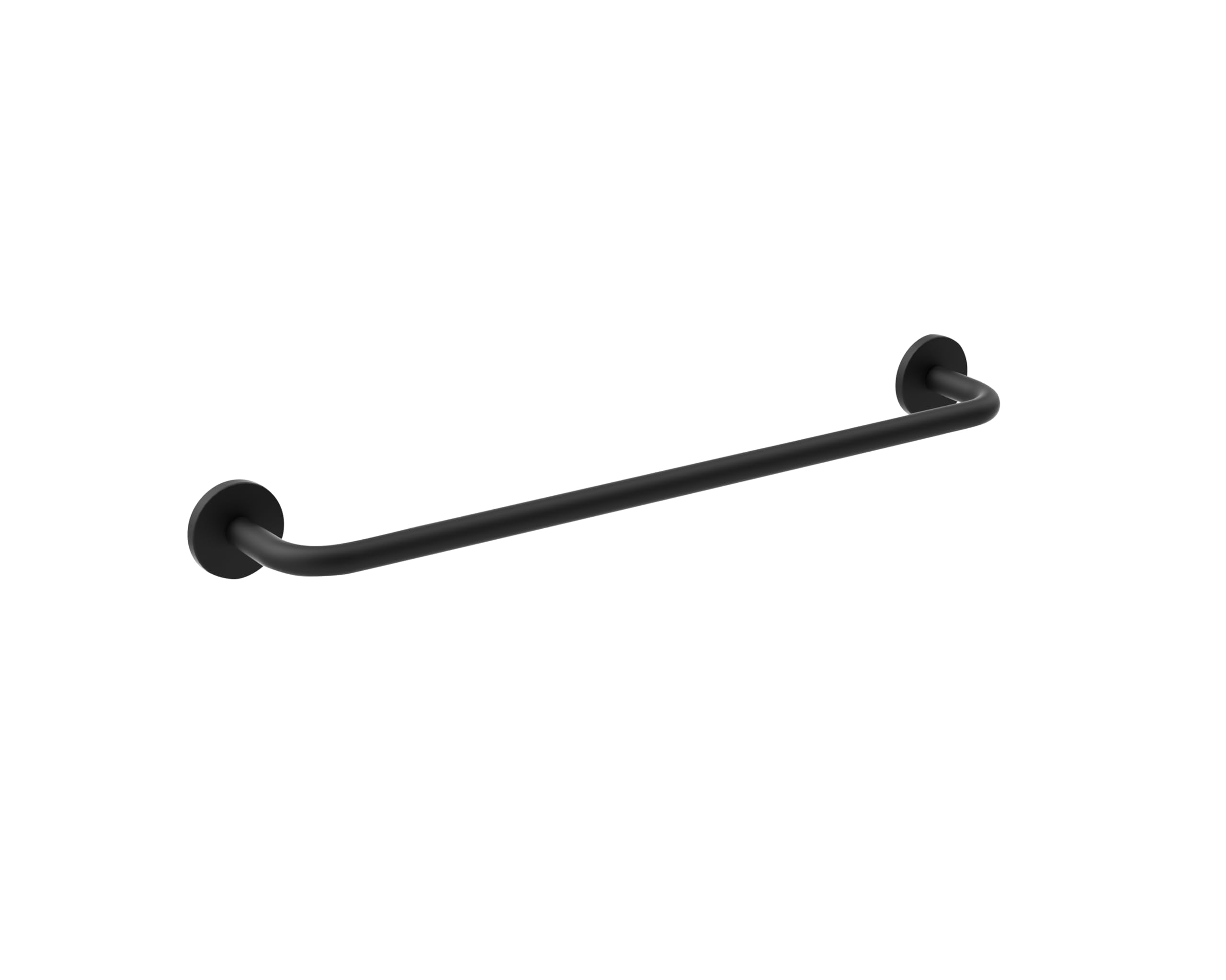 Porte-serviettes noir sans perçage IMEX 40cm pour mur de salle de bain