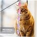 POPETPOP 3pcs Colorful Interactive Cat Teaser Wands Engaging Teaser Stick Toys for Indoor Cats Promote Bonding Fun Playtime for Kittens and