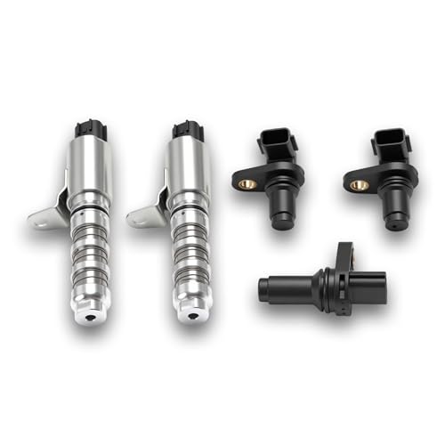 JAVOUKA Engine Variable Valve Timing VVT Solenoid w/Crankshaft & Camshaft Position Sensor Kit, for Nissan Altima Rogue Sentra, 2007-2013, L4 2.5L, 916-881, 917-740, 23731JA00A