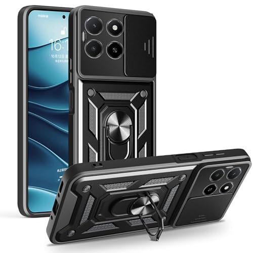 Lucyliy Compatible with Honor X5b Case Dual-Layer Rigid PC, Drop-Proof Compatible for Honor X5b Plus Phone Case Cover Black