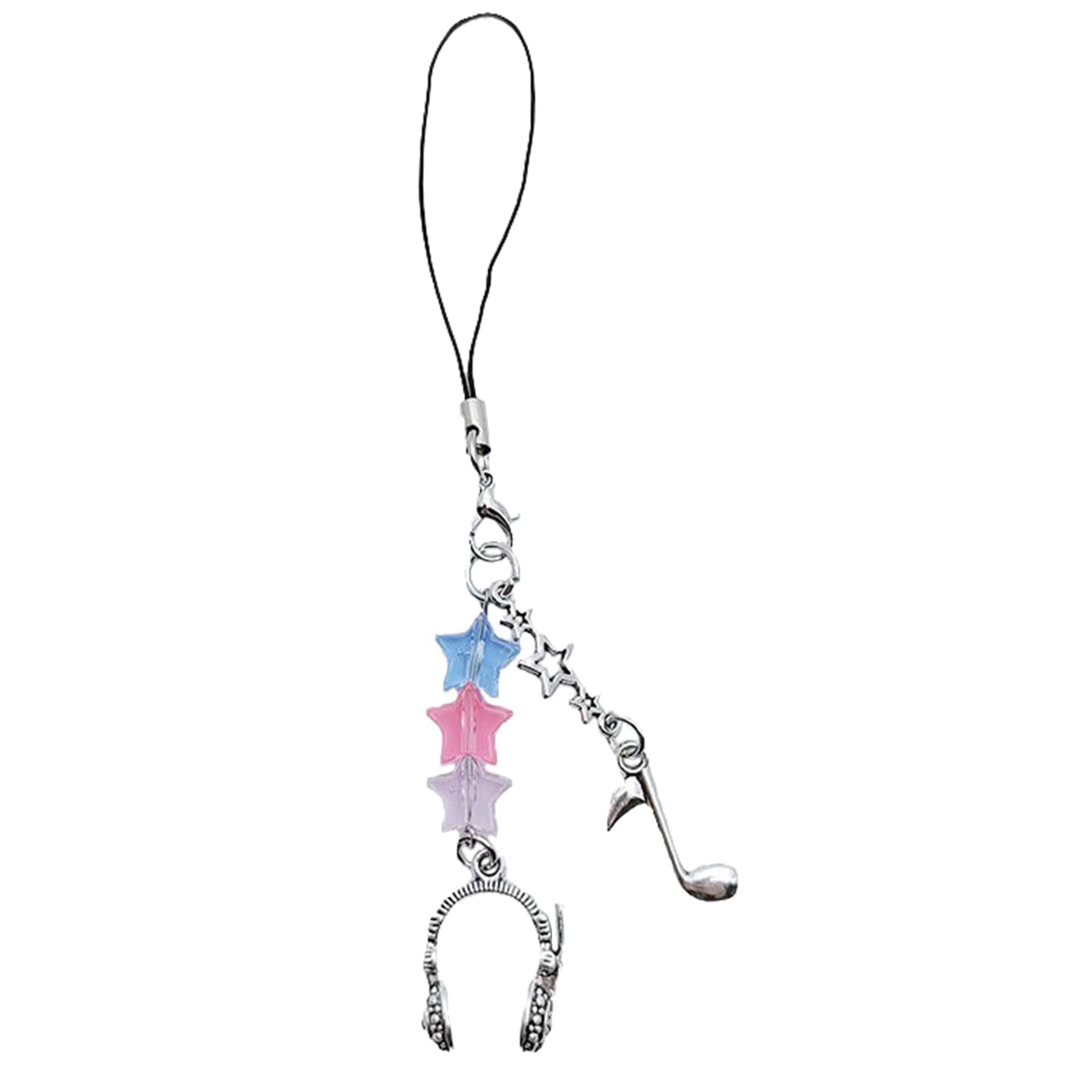 NEWFT Earphone Notes Star Guitar Pendant Phone Straps Lanyard Keychain Strap