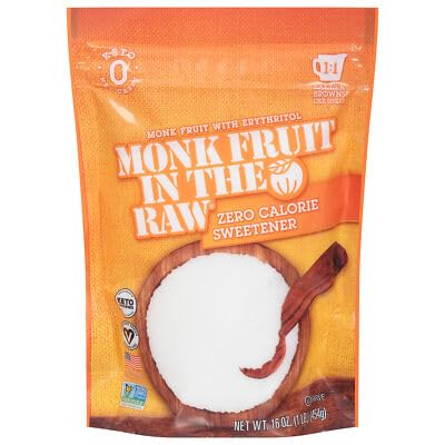 In The Raw Monk Fruit Sweetener 16.0 oz (Pack of 8)