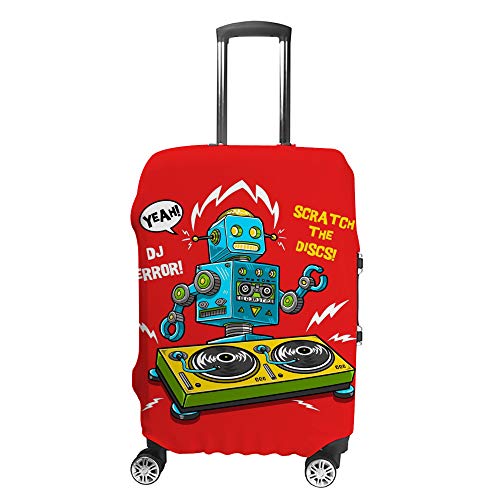 Ruchen Housse de protection pour valise Motif robot Dj