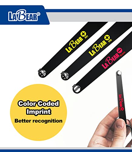 Labear Phillips, Slotted, Ultra Low Profile Offset Screwdriver Set 3 Piece, 90 Degree Straight Slim Plate For Tight Area (Slotted & Phillips) #TOP4