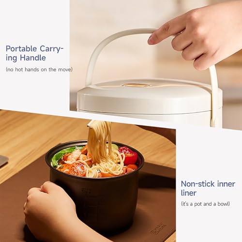 Cuiseur à riz électrique compact avec cuiseur vapeur multifonctions