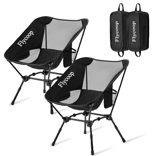 Flycoop Campingstuhl Faltbar Höhenverstellbar Camping Stuhl Tragbarer...