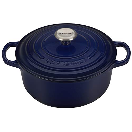 Le Creuset Dutch Oven - Signature Enameled Cast Iron - 2.75-quart Round - Indigo Blue