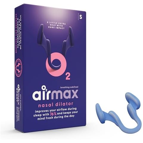 Airmax Nasal Dilators - Anti Snore Device - Small - 6-Month Relief - Cure for Snoring - Recommended by Physicians - Blue - One-Pack Cover