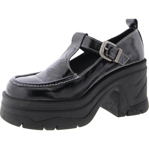 Free People Mayla Platform Mary Jane Heels for Women - Leather Upper - Synthetic Outsole - Block Heels