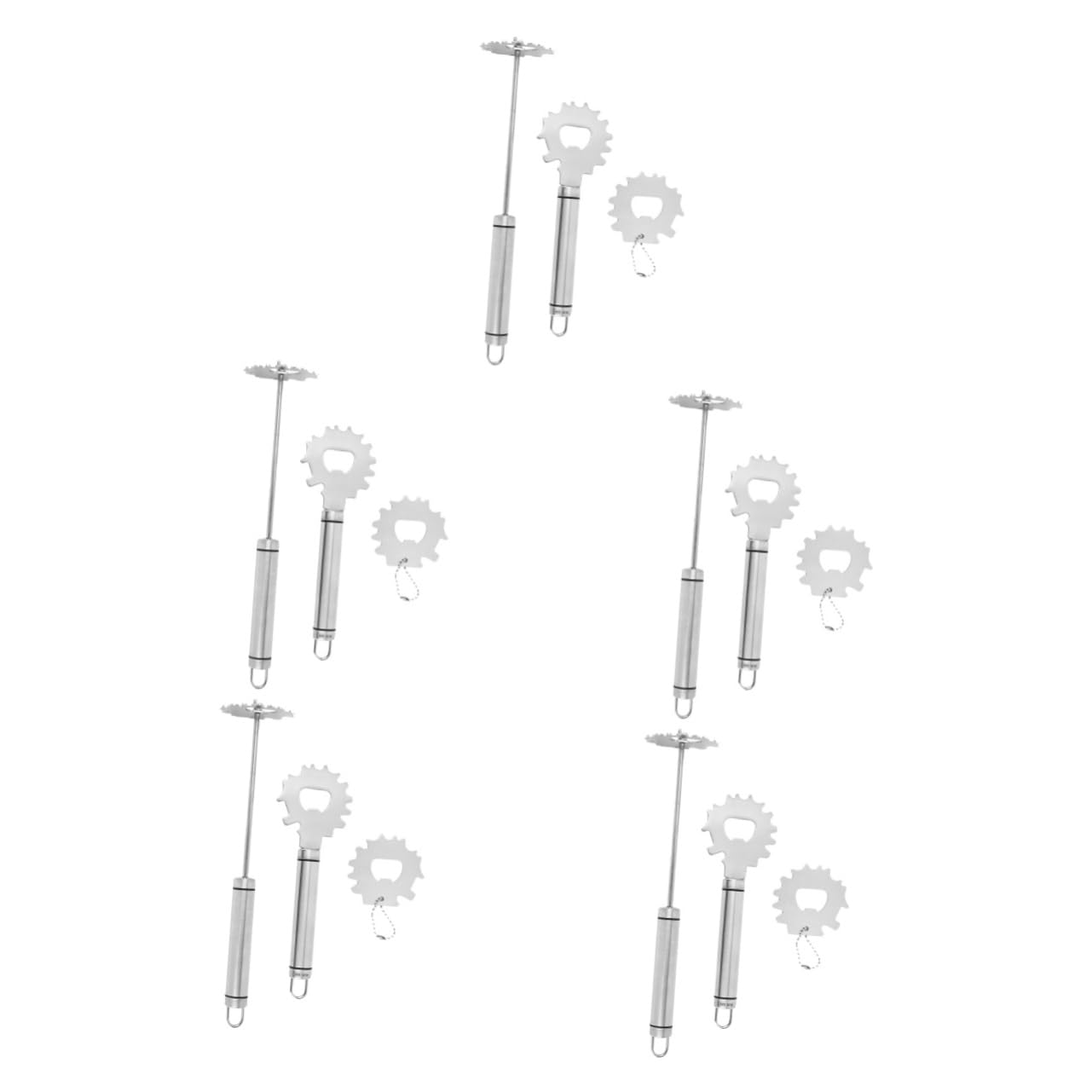 Abaodam 5 Ensembles Grattoir À Gril en Acier Inoxydable Outil De Nettoyage pour Gril Le De Grattoir pour Barbecue Accessoires De Nettoyeur De Le Outil 3 pièces * 5