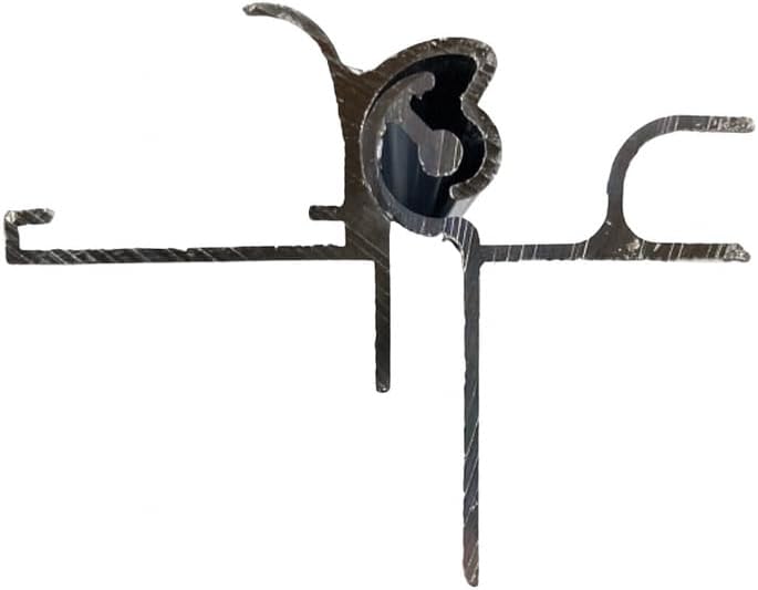 Vintage Technologies Hurricane Hinge with Integrated Double Rain Gutters – 2-Piece Extruded Aluminum Mill Finish – Weatherproof Galley Hatch Hinge for RVs, Campers, and Teardrop Trailers (93")