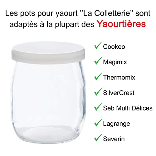 Set di 12 vasetti di Yogurts in vetro con coperchi...