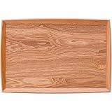 REENEW みよし漆器本舗 トレー お盆 天然木製 羽反 長角膳 ワイドトレー スタッキング L 木 トレイ 長方形 北欧 おしゃれ カフェ ナチュラル 業務用 (36*27*2.5 cm,A) (A,40*30*2.5 cm)