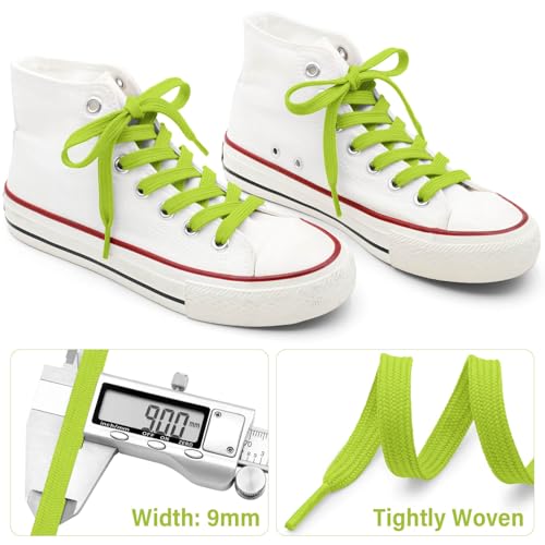 Image of DELELE Solid Flat Shoelaces Hollow Thick Athletic Shoe Laces Strings 2 Pair