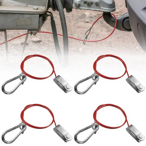 4 Pcs Abreißseil mit Gabelkopf, 1 Meter Anhänger Abreißseil, KFZ Abreisseil für Anhänger, Bremsseil Anhänger, Anhänger Zubehör für Alle Arten von Gebremsten Anhängern und Wohnwagen 4 Pcs Abreißseil mit Gabelkopf, 1 Meter Anhänger Abreißseil, KFZ Abreisseil für Anhänger, Bremsseil Anhänger, Anhänger Zubehör für Alle Arten von Gebremsten Anhängern und Wohnwagen