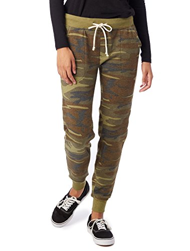 Alternative-Women-s Printed Eco Fleece Jogger Pant, Camo, Small