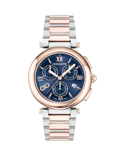 Legacy Collection Luxury Womens Watch Timepiece with a Two Tone Bracelet Featuring a Two Tone Case and Blue Dial