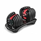 Wonduu Mancuerna Ajustable Profesionale 4.1Kg a 41Kg Pesas Ajustables Antideslizantes para Ejercicio y Gimnasio en Casa, Kit Mancuernas con Ajuste Rápido para Fitness y Musculación