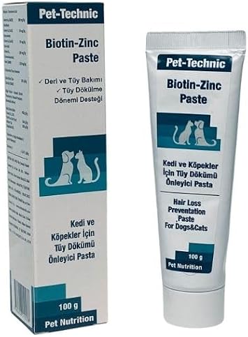 Biotin Zinc Paste – Kedi ve Köpekler İçin Deri ve Tüy Bakımını Destekleyen Biotin & Çinko İçerikli Takviye Macunu – 100g
