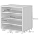 EasyPAG 4 Fächer Holz A4 Büro Schreibtisch Organizer Dokumentenhalter Aktenablage Zeitschriftenhalter Briefablage Papier Magazin Organisator,Weiß