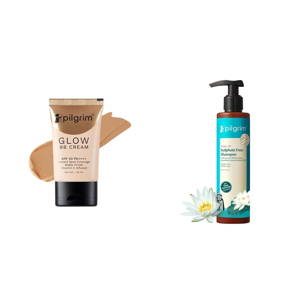 Pilgrim Honey Glow 3-In-1 Natural Bb Cream Medium Coverage For All Skin Types Spf 50 Pa++++ With Niacin & Mild Sulphate Free Shampoo (Argan Oil) For Dry Frizzy Hair, Men and Women, No Sulphate No Para-image-24