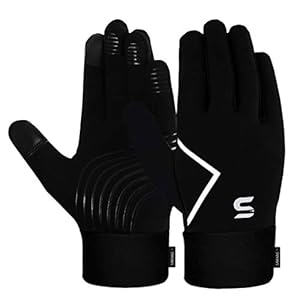 Guantes para correr Ciclismo Invierno Hombres Mujeres Guantes Térmicos Conducción Deportes Pantalla táctil Anti Slip Shock Grip Espesado Forro Polar a prueba de viento al