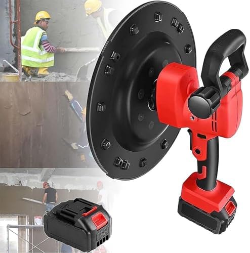 Cordless Electric Wall Polisher 1680W, 6-Speed Handheld Concrete Trowel, Precision Cement Mortar Plastering Tool, Battery-Powered Finishing Machine for Smooth Surfaces