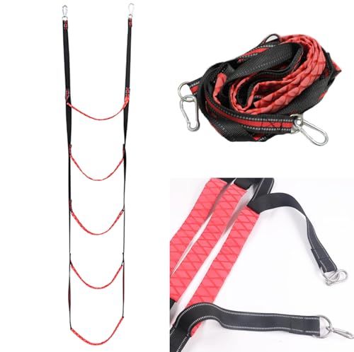 Bntyok Boat Rope Ladder Heavy Duty Climbing Rope 400Lbs Strength 14mm Reinforced Polyester Line Outdoor Ladder for Inflatable Boat Kayak Motorboat Canoeing