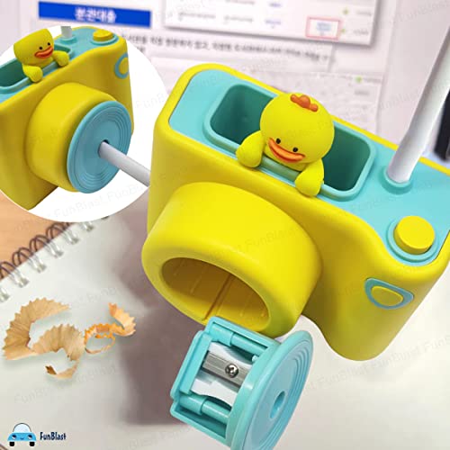 Image of FunBlast Rechargeable Desk Table Lamp- 3 in 1 Study Desk LED Lamp with Eraser, Sharpener and Pen Holder, Electric Table Lamp, Adjustable Study Desk Lamp for Study Room, Home /Office (Duck)