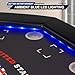 REAHOISY Foldable Poker Table with LED Lights, Octagon Casino Leisure Texas Holdem Table for 8 Player, Folding Blackjack Table w/Built-in LED Light, Padded Rails & Cup Holders for Home Game Room