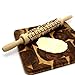 Christmas Wooden Rolling Pins, Christmas Engraved Roller Reindeer Snowflake Embossing Rolling Pin for Cookies Noodle Biscuit Fondant Cake (Wood, 13.4