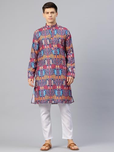 Image of Luxrio Kurta Set for Men Cotton Blend Kurta with Pyjama Set Ethnic Set