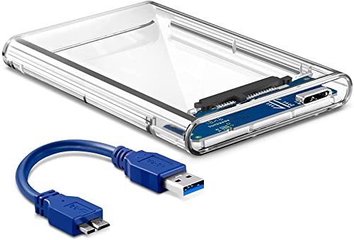 Marca: BICO BYCO Box Case Trasparente Tool-Free per SSD Disk Esterno Disco Rigido SATA 2,5” a USB 3.0 [Ottimizzato per SSD, Supporta UASP SATA III] 6Gbps