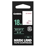 純正 カシオ ネームランド ラベルライター テープ 18mm XR-18WER 白地に赤文字