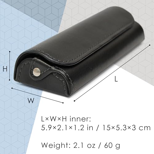 Image of Orsus Reading Glasses Hard Case, Premium PU Leather Horizontal Eyeglass Holder with Magnetic Closure for Women and Men
