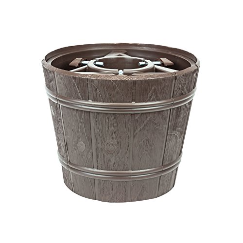 Kit vaso supporto porta albero di natale Planet, diametro 30 cm, colore: marrone