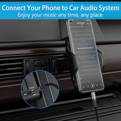 Cable tipo C a audio auxiliar de 3,5 mm para escuchar música del móvil en el coche 2m 6