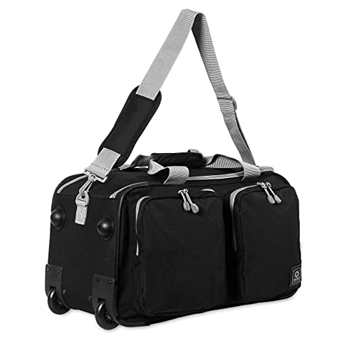 J World New York Duane Wheeled Duffel Bag, Black, One Size
