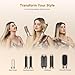 UKLISS Hairstyler 6 in 1 Air Styler Set - Pro Haarstyler mit Rundbürstenföhn, Air Curler, Warmluftbürste, Föhnbürste, Haartrockner, Glättbürste | für Locken, Volumen, Glätten, Föhnen (Mondlichtsilber)