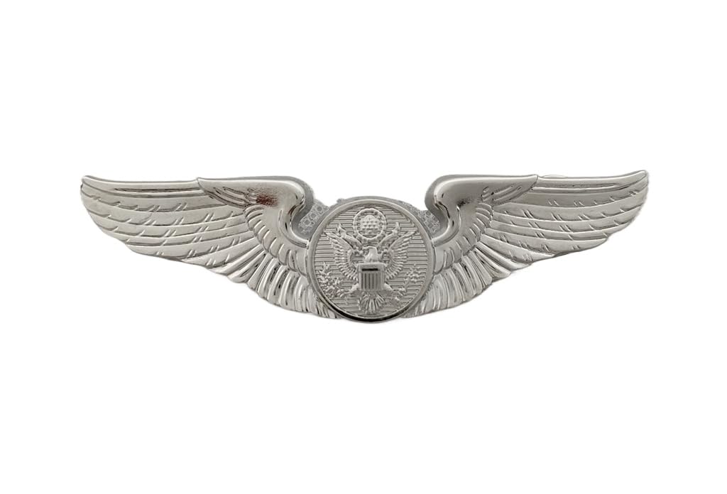 Reproduction silver US FORCE ENLISTED AIRCREW MEMBER METAL WINGS BADGE PIN