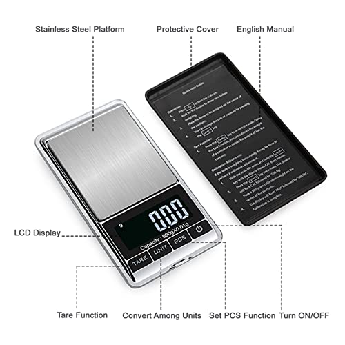 Mini báscula digital de alta precisión de 500g miniatura 3