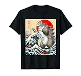 Catzilla Cat Arte Japonés Divertido Gato Regalos Para Hombres, Mujeres Niños Camiseta
