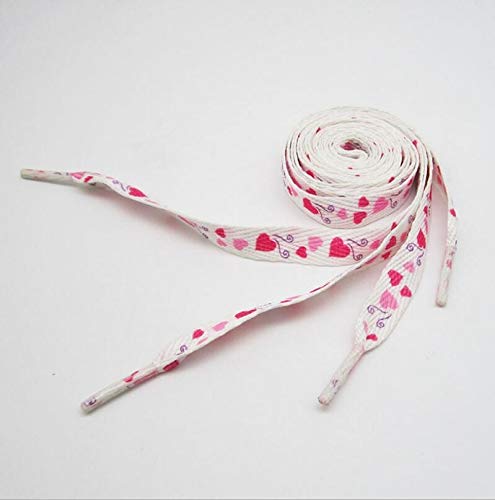 RSL Lacet Bohême 47 « » Cotton Plat en Forme de Coeur Imprimer Lacet Casual for Les Filles (Color : Style 2)