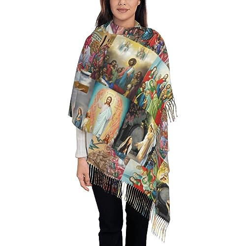 Tassel Scarf Wrap Shawl for Women Ladies Fall and Winter Evening Dresses Scarves Unique Christian Gifts3