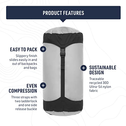 Sea to Summit Ultra-SIL Bolsa de Compresión, Ultraligera para Camping y Viaje, 8 litros, Color Atoll Blue miniatura 4