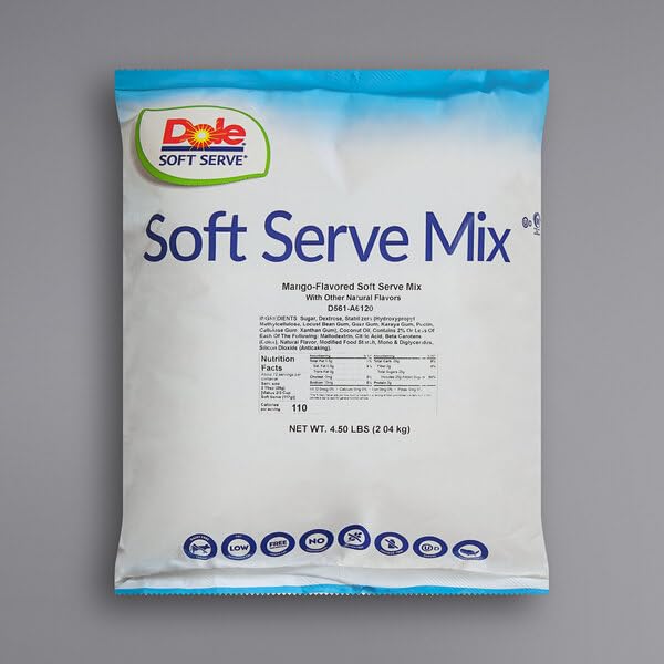 Soft Serve Mix, Lactose Free, Dairy free, Vegan, Gluten Free, 4.4 lb Bag By Magic Market (Mango)