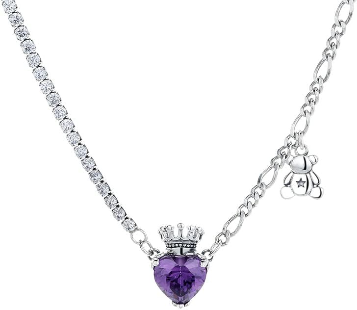 NONNYL S925 Necklace Gift for Women Wife, Womens Pendant Jewelry Wedding Anniversary, Sterling Silver Girlfriend Birthday Gifts for Her, Pendants Necklaces for Christmas Mom Gifts